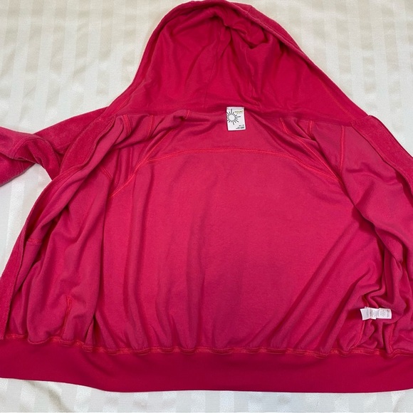 Offline by Aerie Terry Full Zip Hoodie Women's XS Pink Fleece Gorpcore Beach - Picture 9 of 13